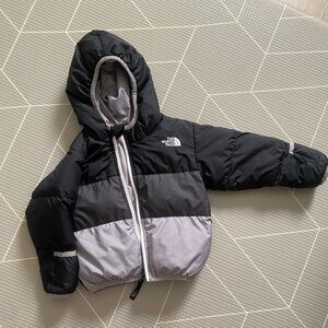 The North Face Black and Light Gray Puffer Jacket